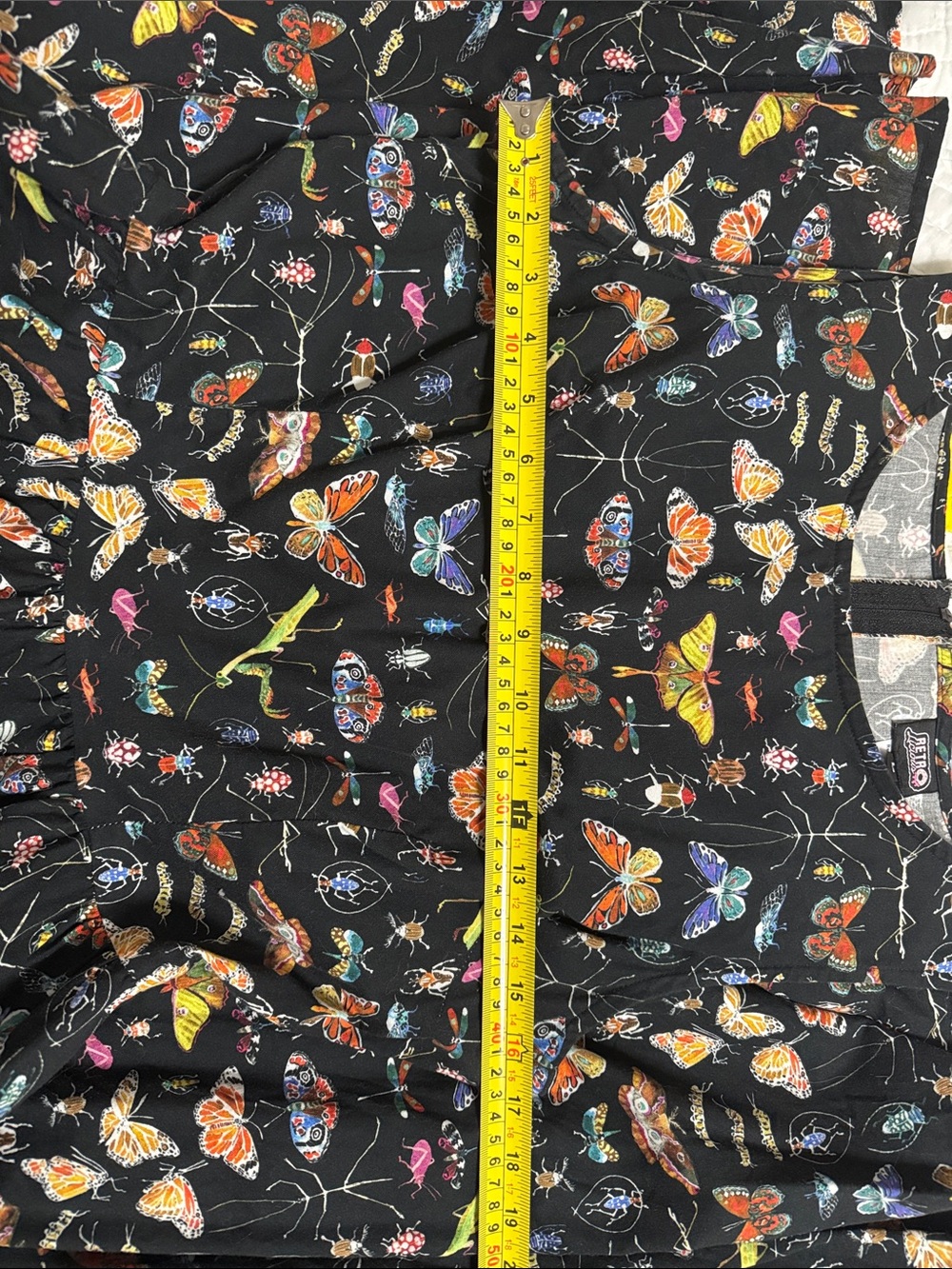 Retrolicious Black Butterfly & Insect Midi Dress - Picture 7 of 7